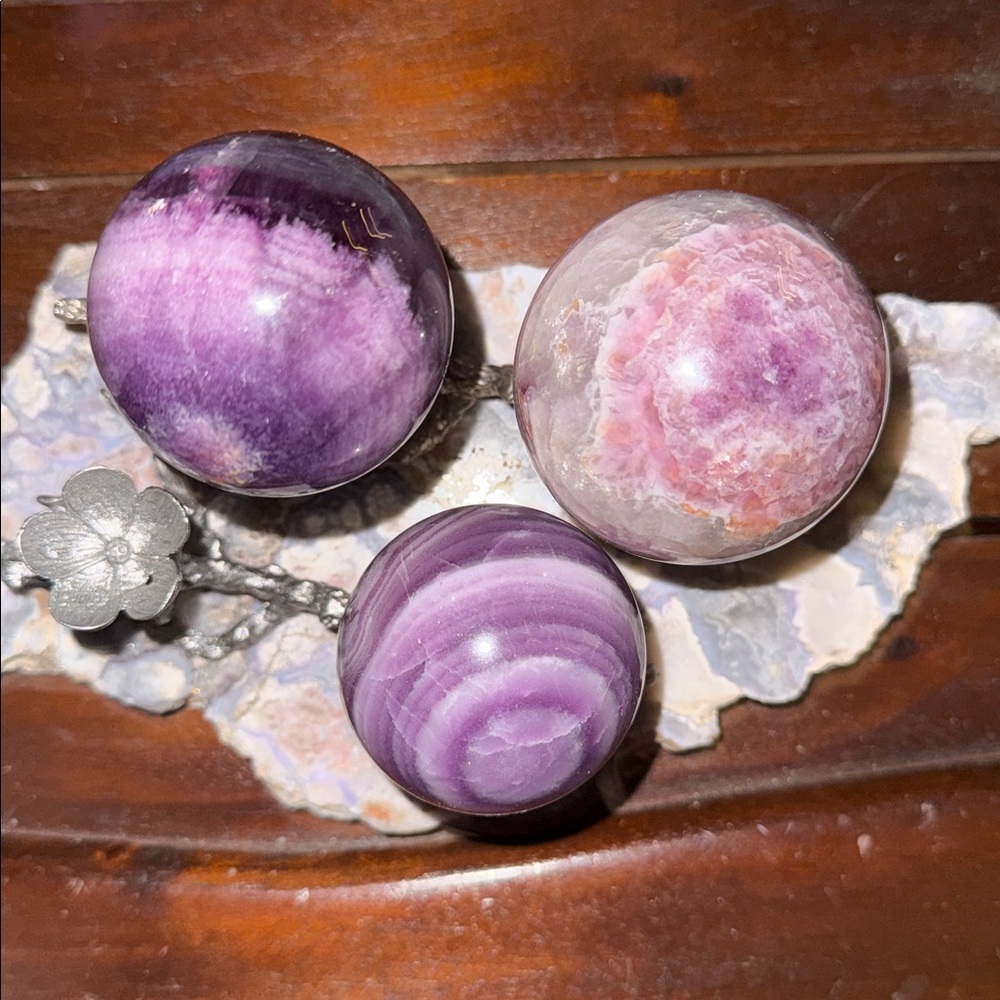 Silk Fluorite Spheres - Price for 1 - 2/13/26- Live Show Listing ๐น๐น - Picture 2 of 6